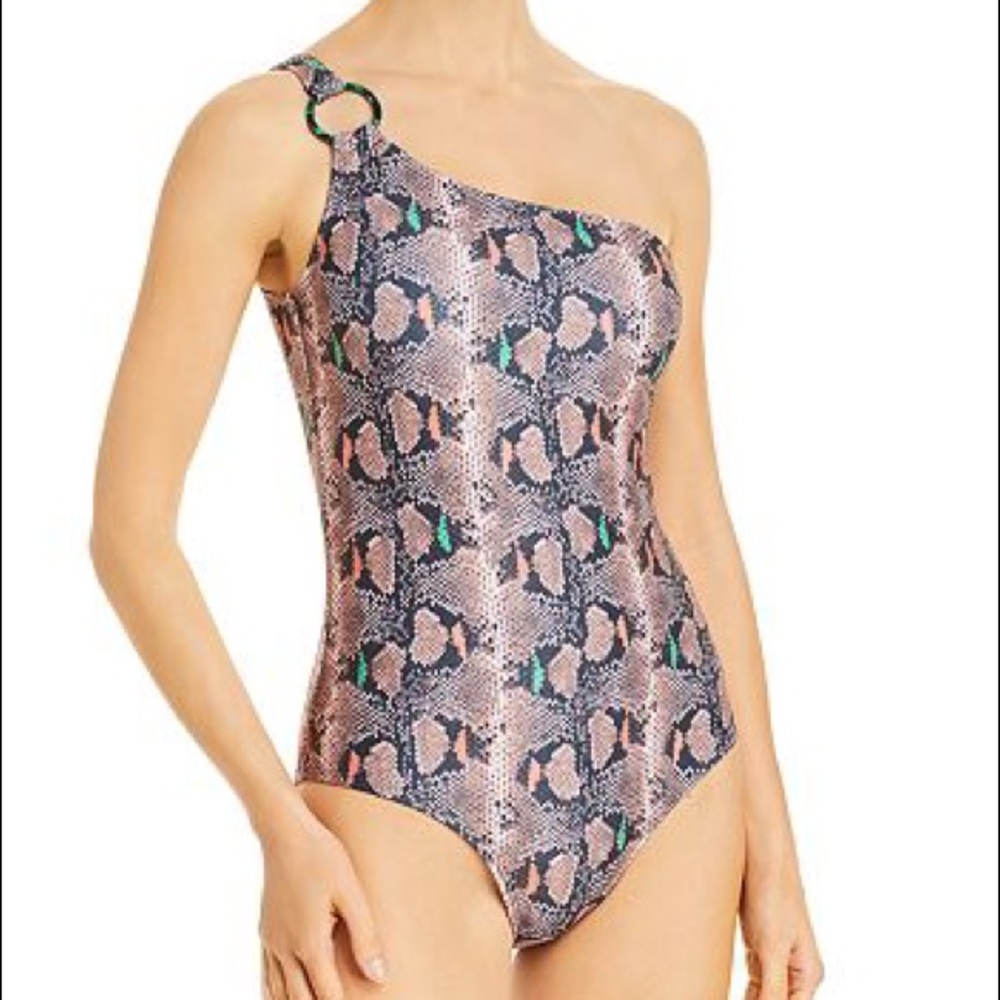 Shoshana Sol Printed One Shoulder One Piece